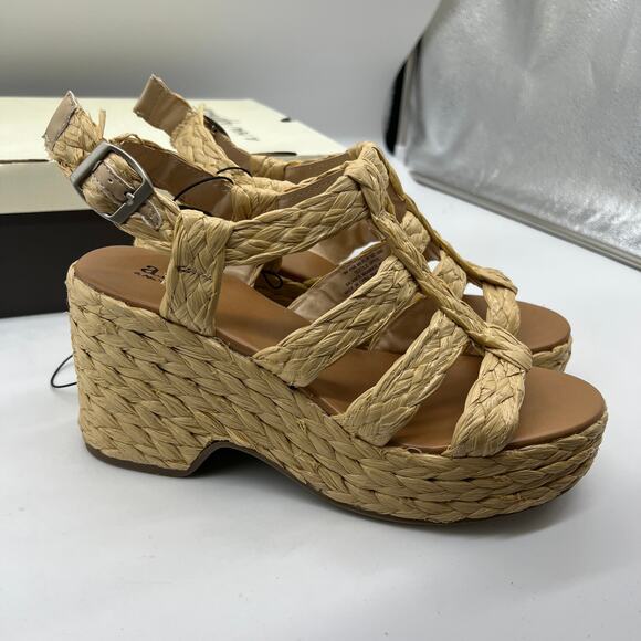 a.n.a Womens Merlin Wedge Sandals Brown Natural Size 9M - Picture 2 of 15
